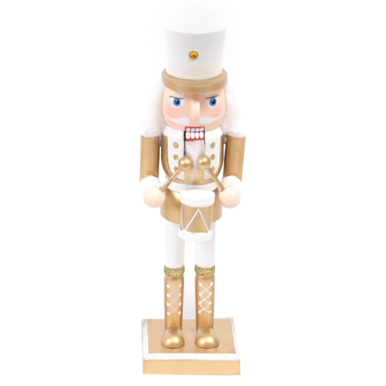 Statuetta decorativa "Soldatino schiaccianoci gold" natalizio con h 25 cm - 3