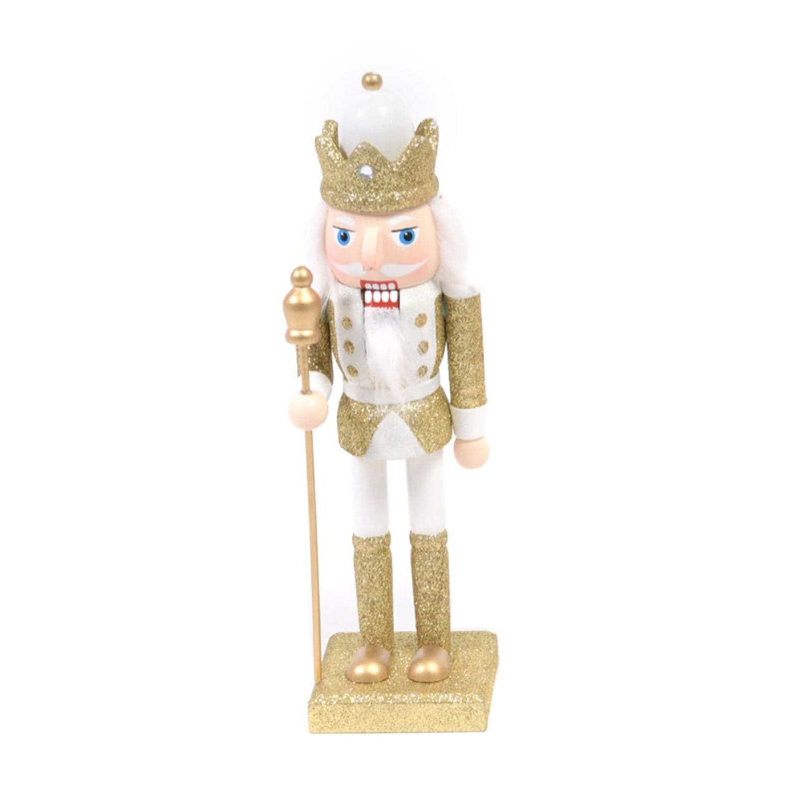 Statuetta decorativa "Soldatino schiaccianoci gold" natalizio con h 25 cm - 5