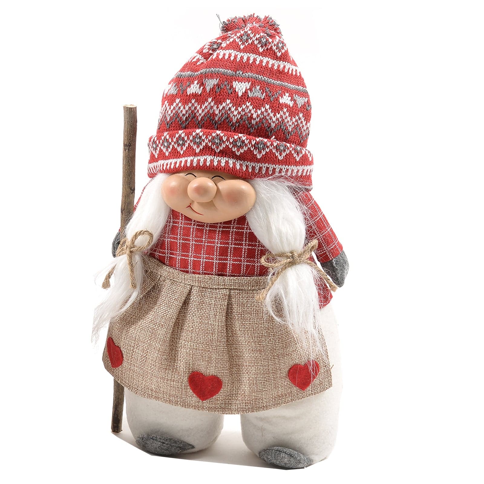 Statuetta decorativa "Gnomo simpatico" per Natale ed interno h 35 cm - 2