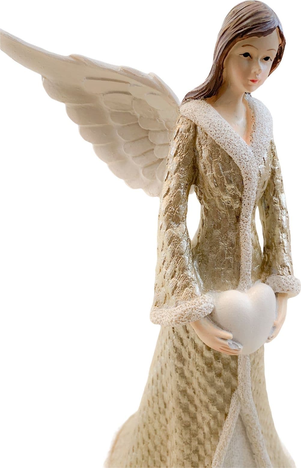 Angelo per presepe di natale statuetta h 25 cm in poli resina decorazione natalizia - 2