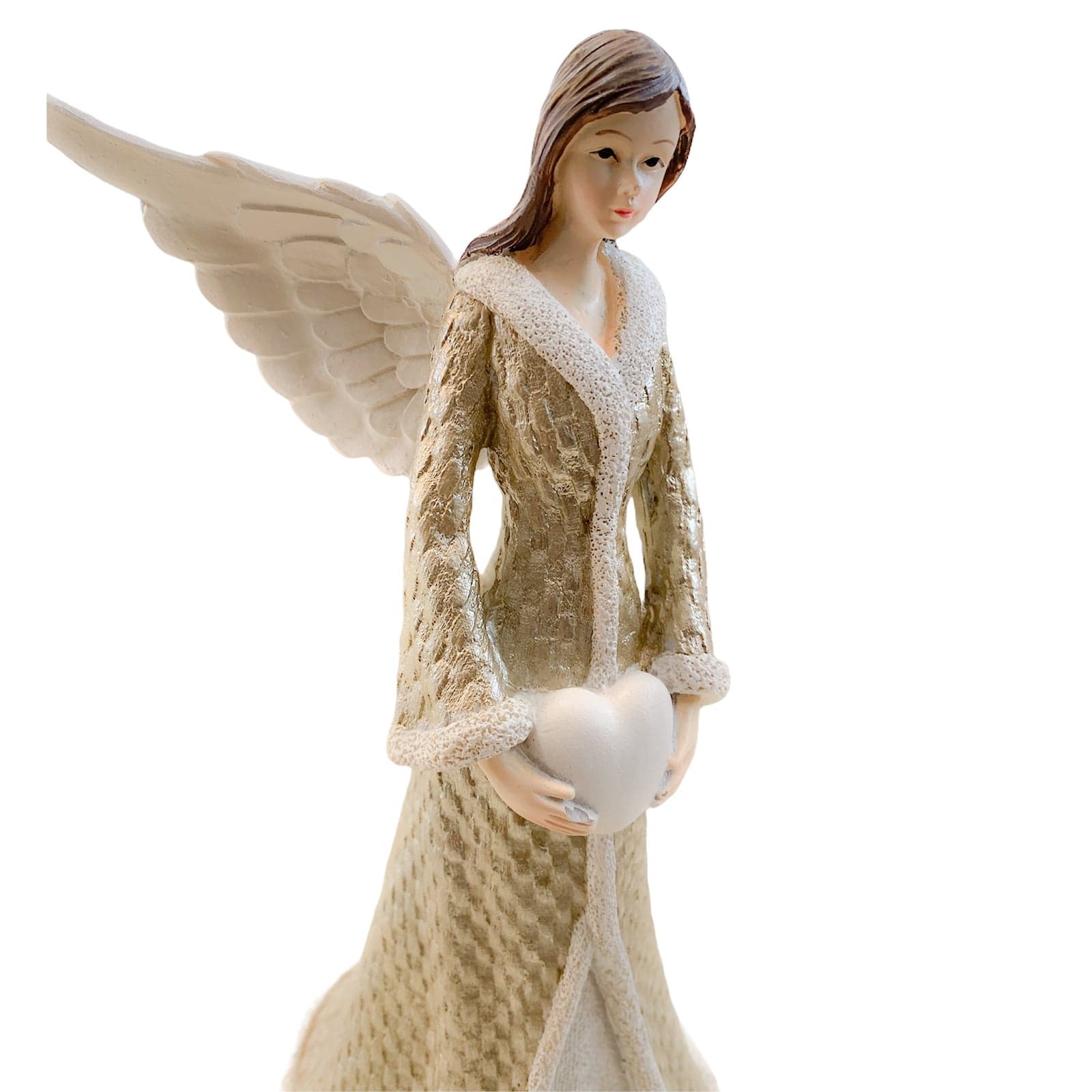 Angelo per presepe di natale statuetta h 25 cm in poli resina decorazione natalizia - 2