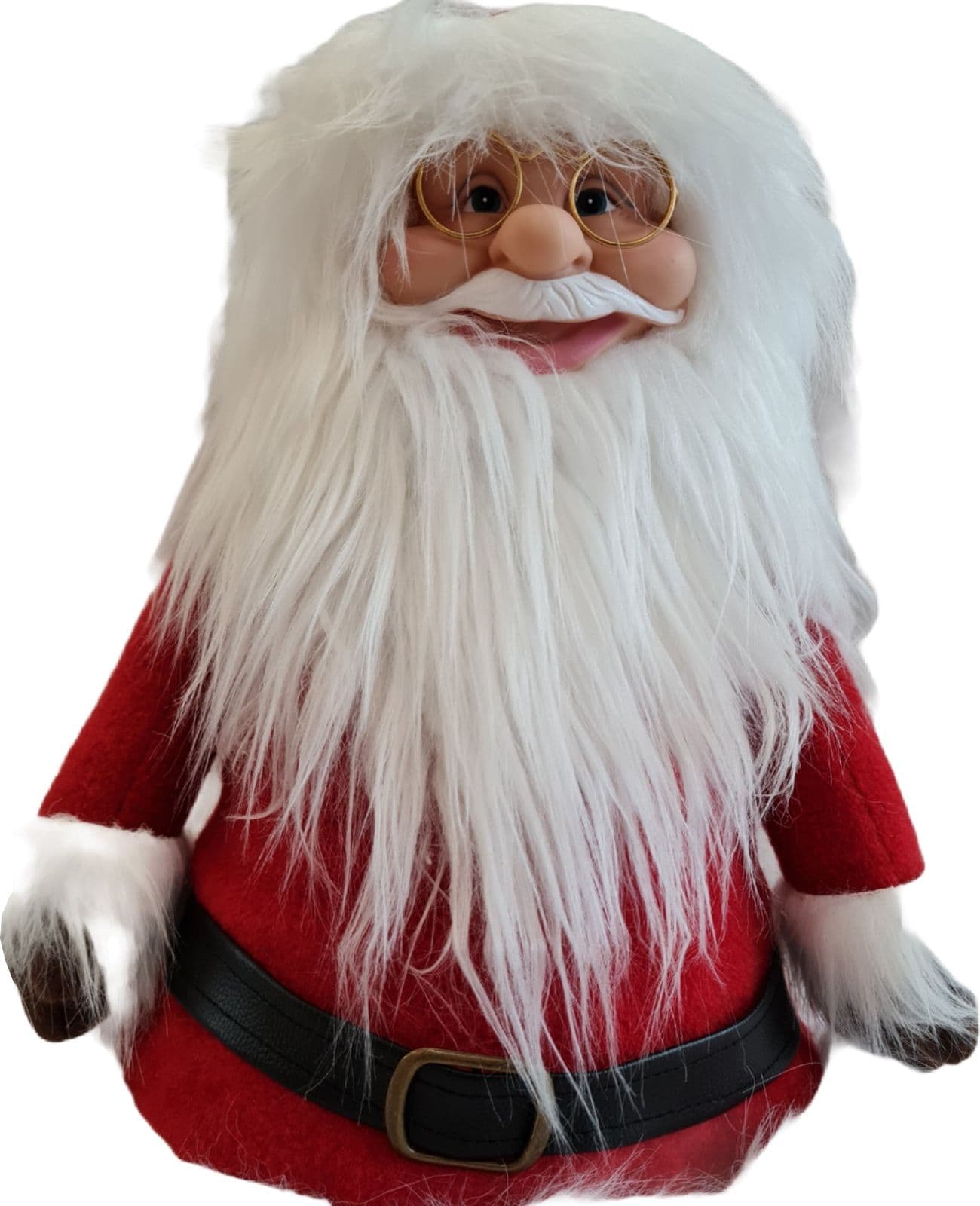 Babbo natale Statuetta con molla per movimenti e musica per decorazione natalizia pupazzo con vestiti rossi . - 2