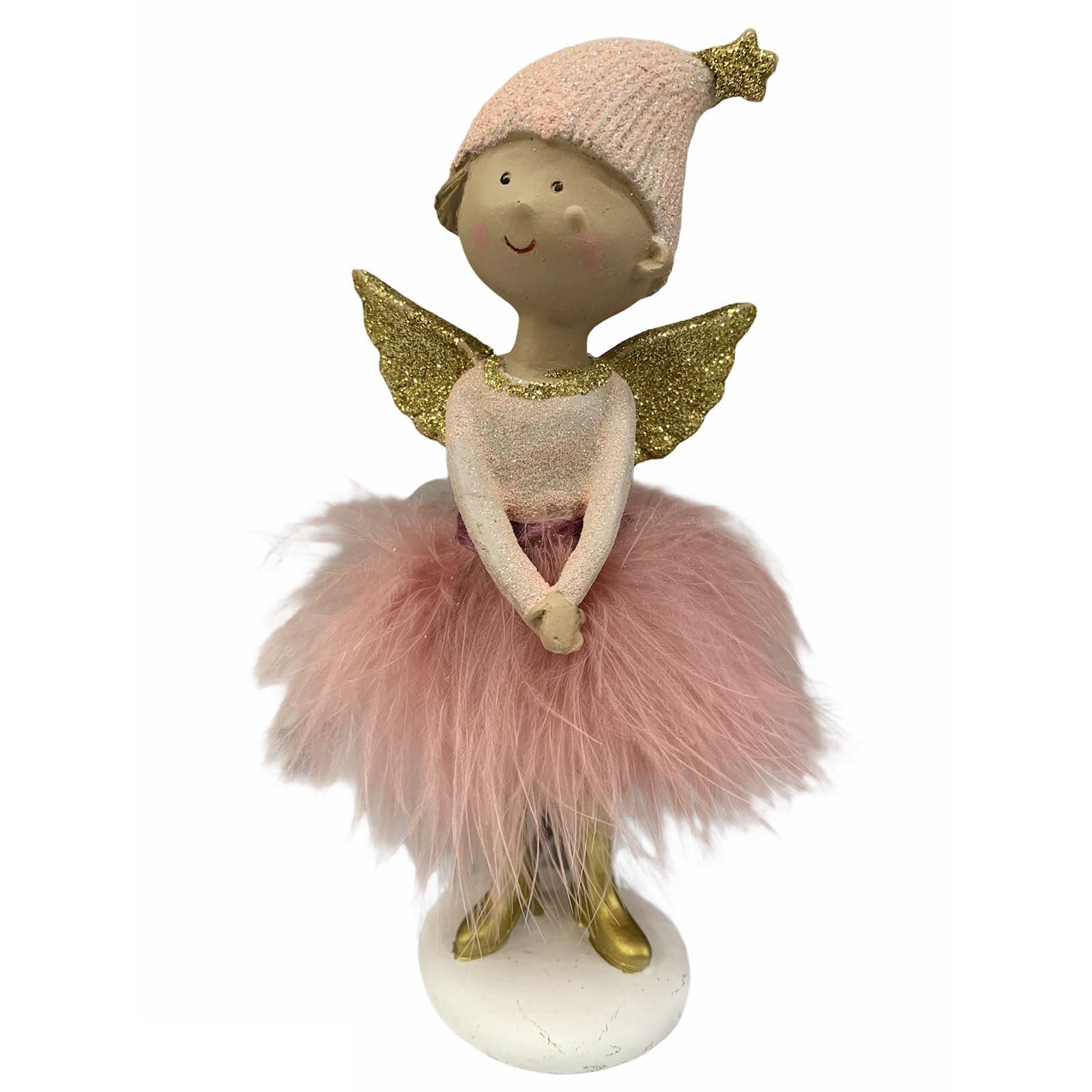 Statuetta "Clara" Ballerina dello schiaccianoci con Tutù natalizio Rosa in poli-resina h 20 cm - 3