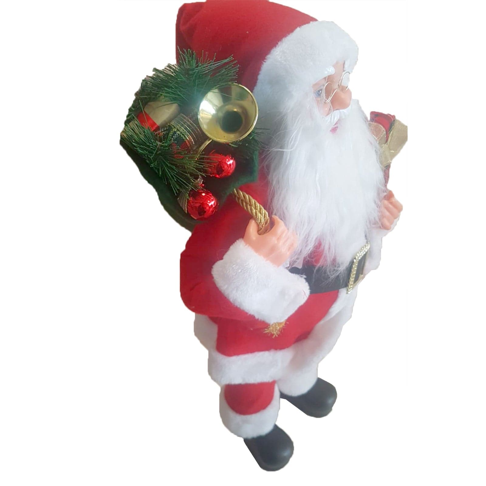 Babbo natale decorazione natalizia pupazzo con vestiti rossi tradizionali - 5