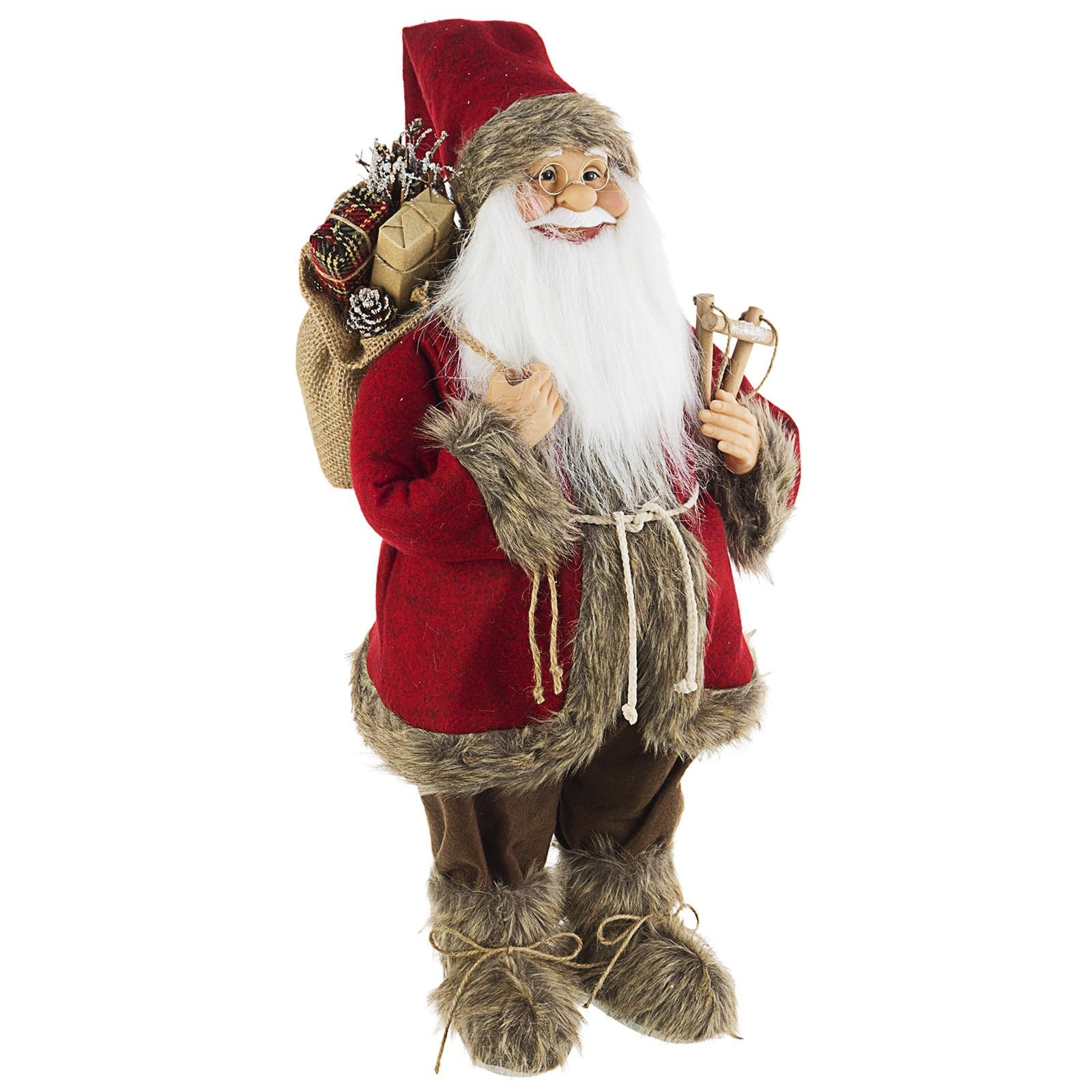 Babbo Natale pupazzo "Holly" con vestito Rosso per Interni ed Esterni - 2