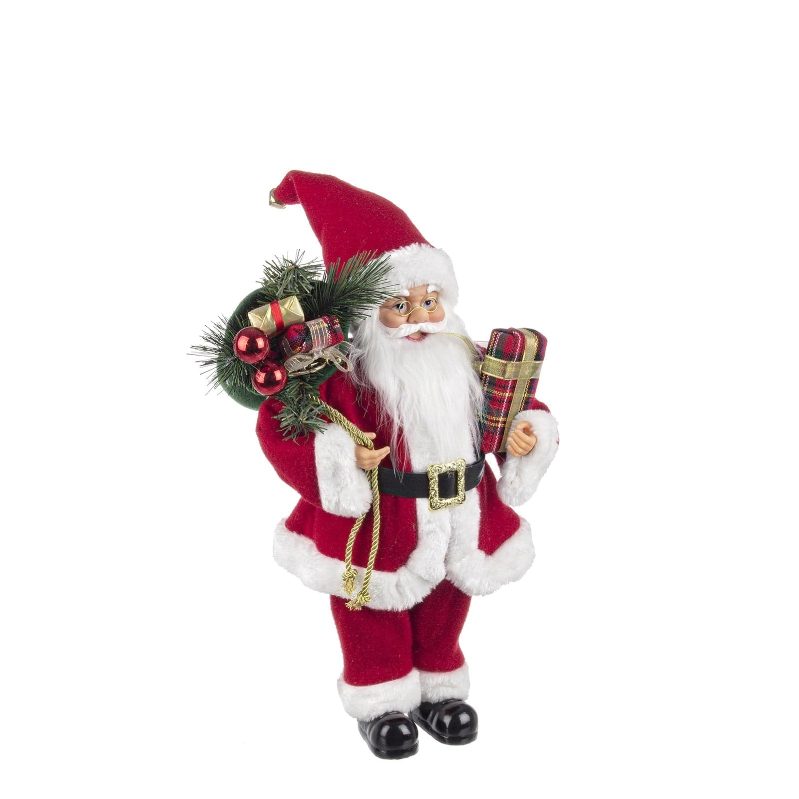 Babbo Natale pupazzo "Tradizionale" con vestito Rosso per Interni ed Esterni - 3