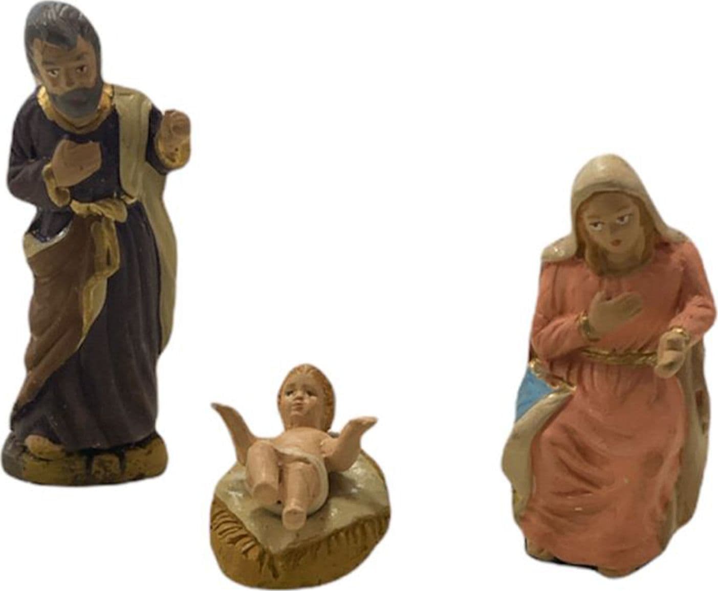 Natività da 7 pezzi statuetta in terracotta artigianale per presepe napoletano da h 7 cm - 2