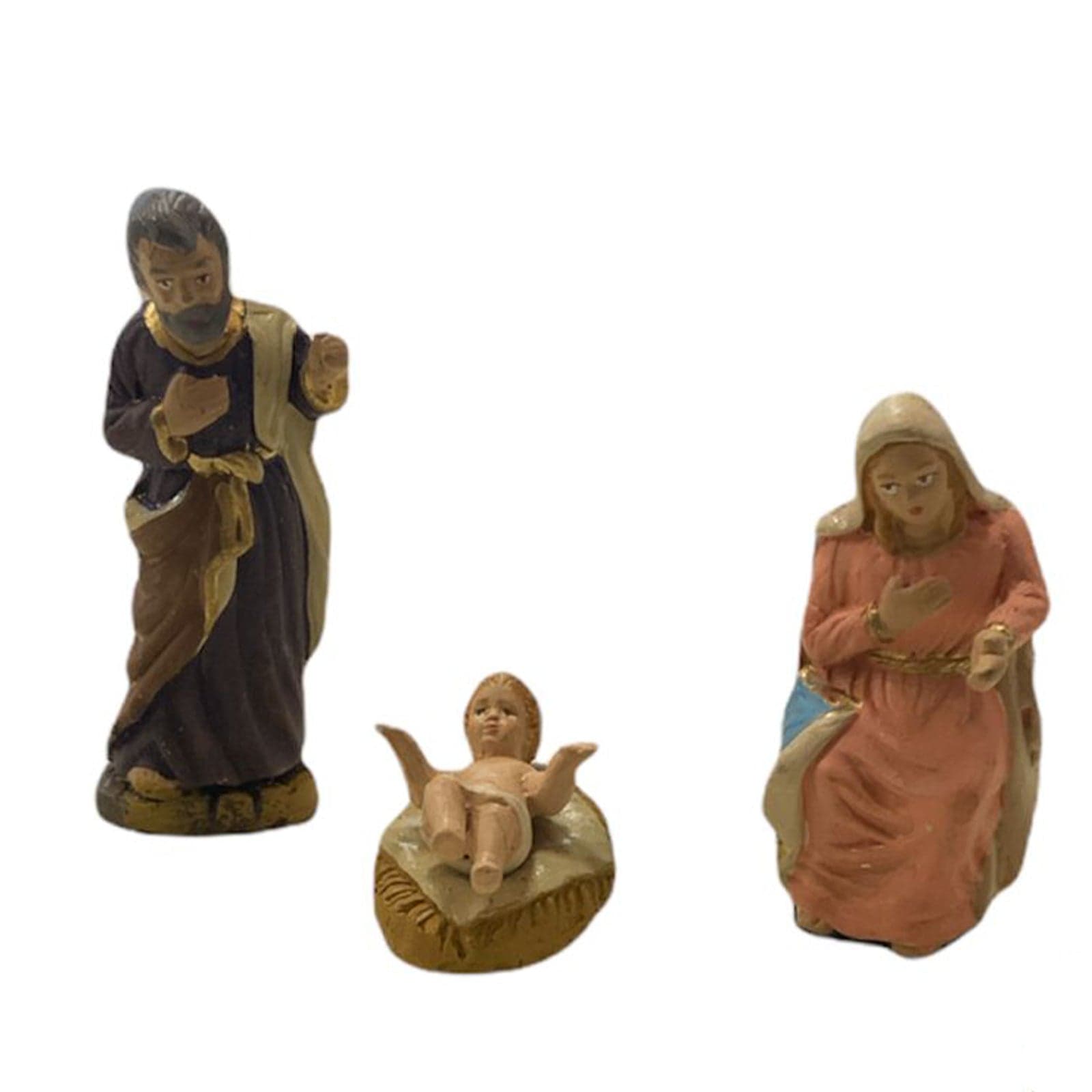 Natività da 7 pezzi statuetta in terracotta artigianale per presepe napoletano da h 7 cm - 2