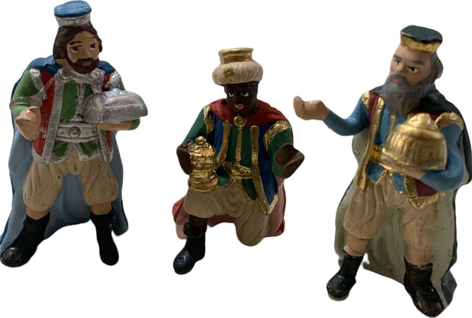 Natività da 7 pezzi statuetta in terracotta artigianale per presepe napoletano da h 7 cm - 3
