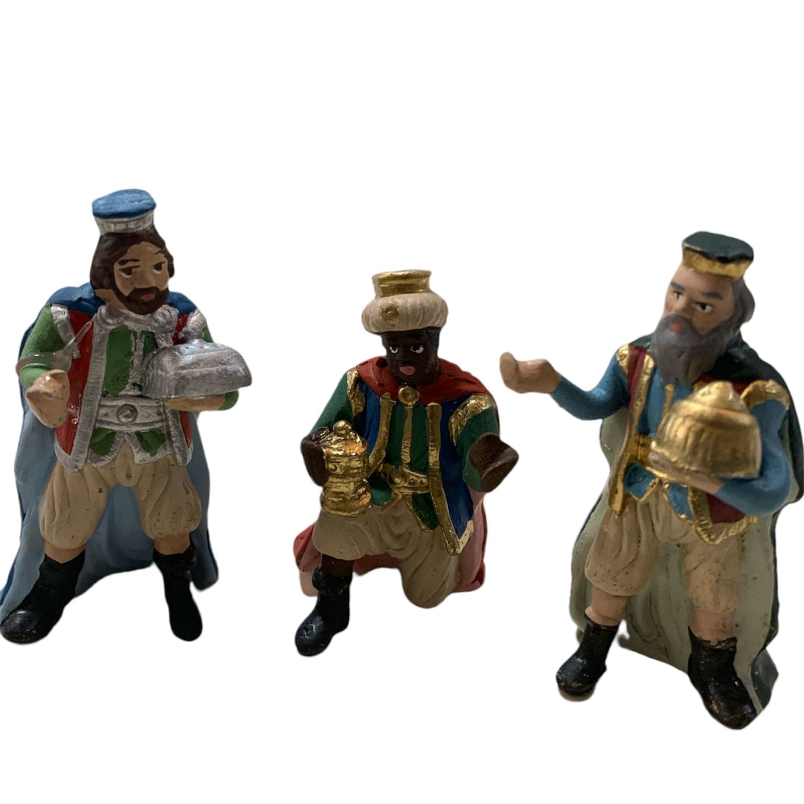 Natività da 7 pezzi statuetta in terracotta artigianale per presepe napoletano da h 7 cm - 3