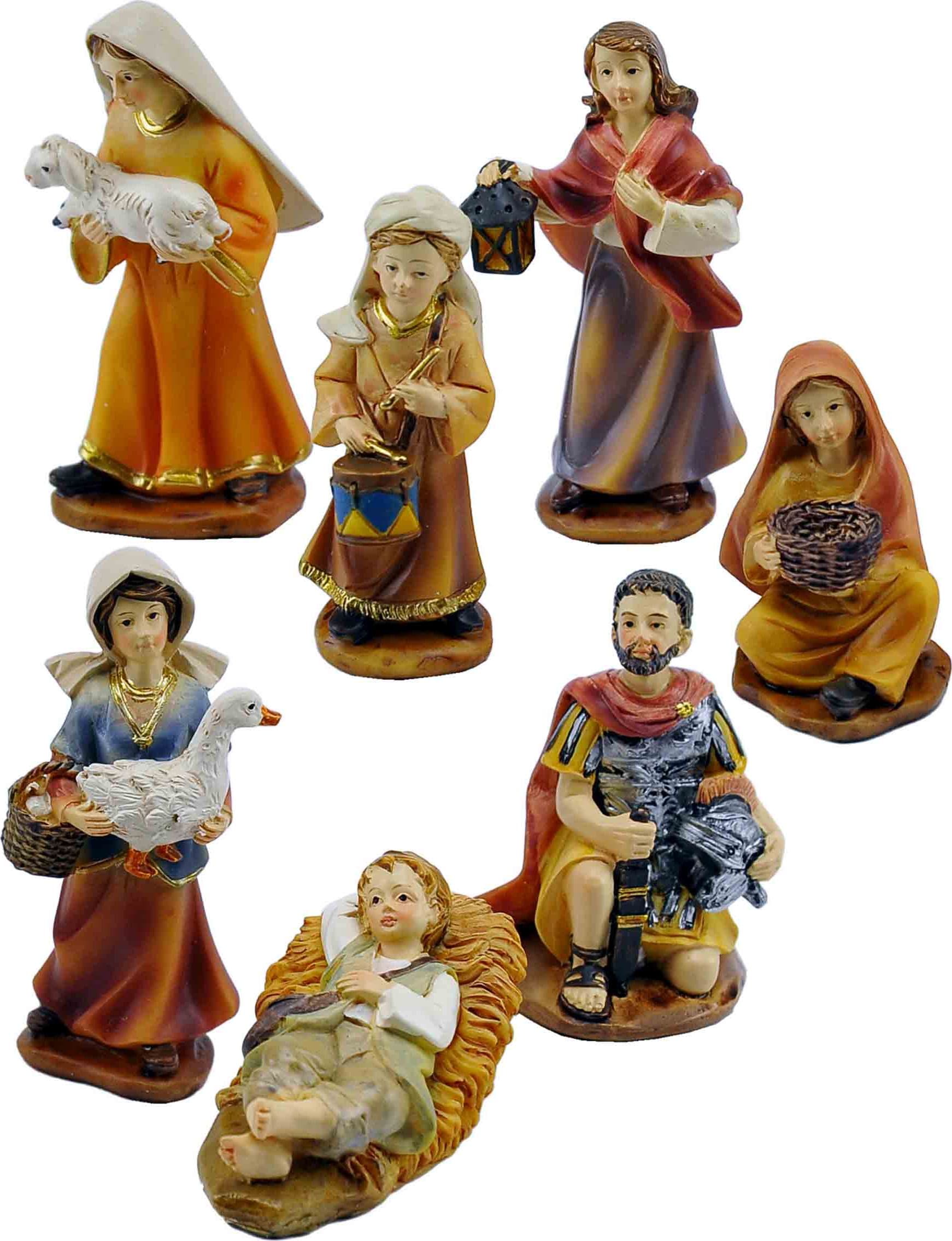 Pastorelli per presepe in poliresina con animali, doni e mestieri 23 soggetti 15 cm - 2