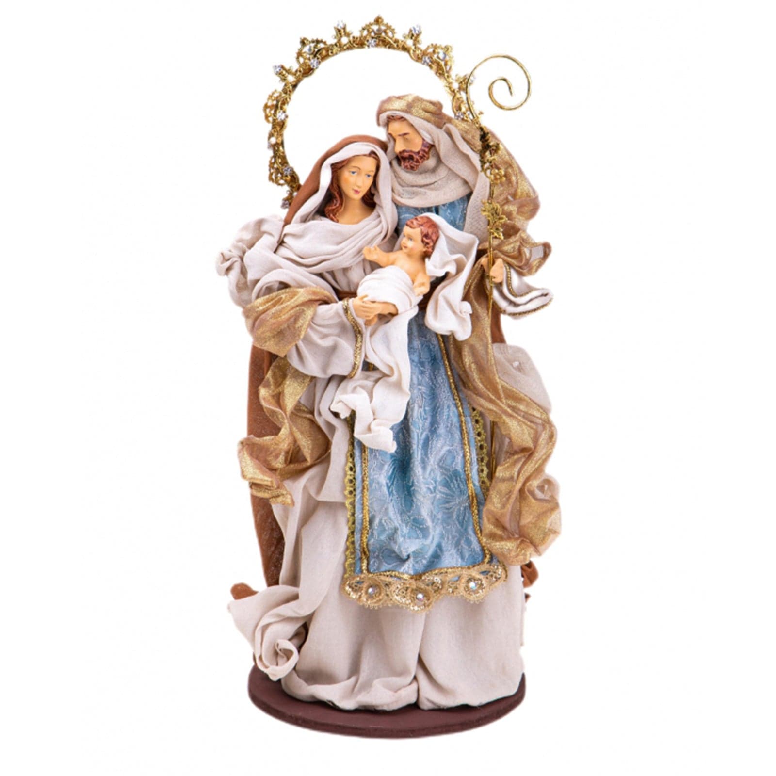 Natività monoblocco per presepe in tessuto decorazione natalizia h 51 cm - 2