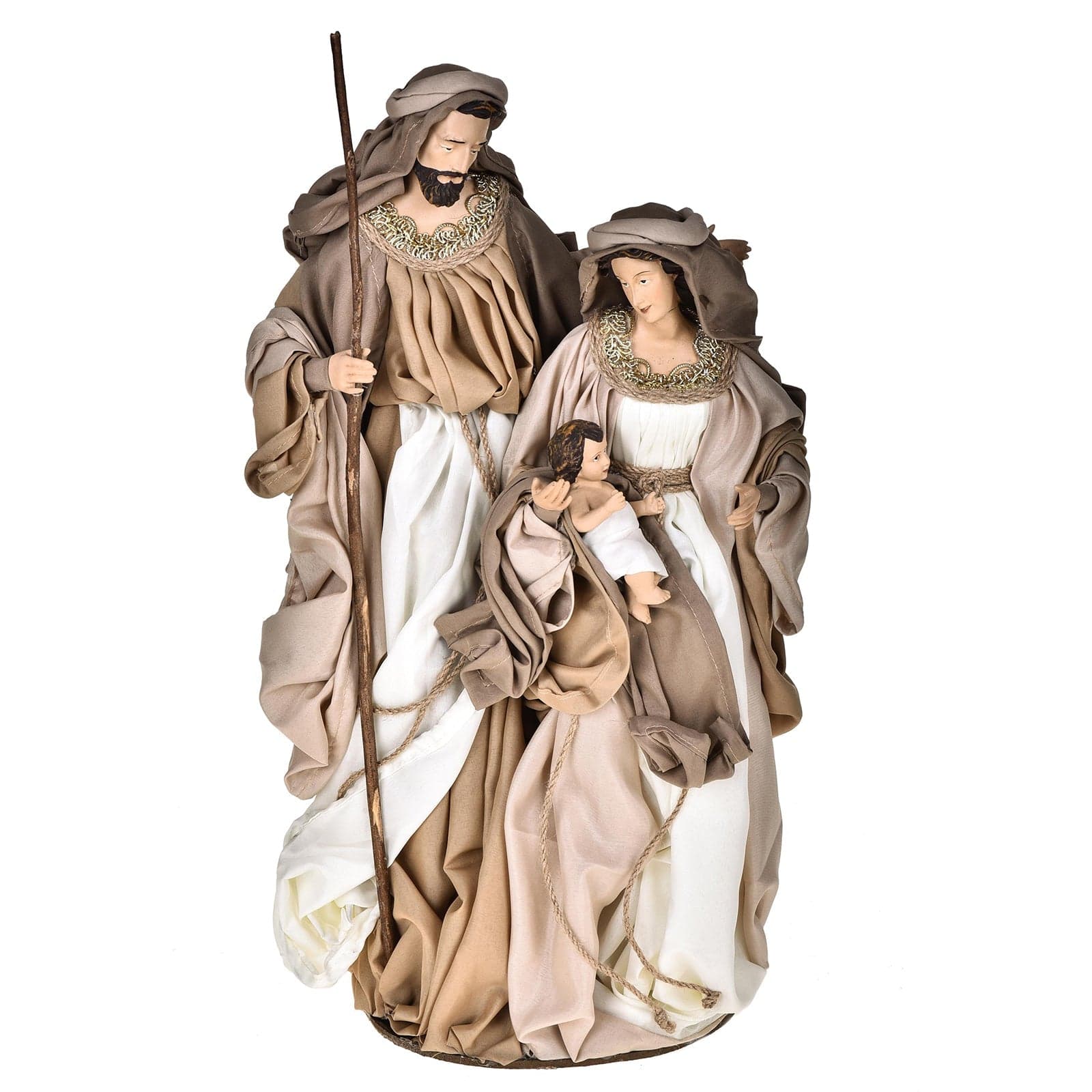 Natività monoblocco per presepe in tessuto decorazione natalizia h 47 cm - 12