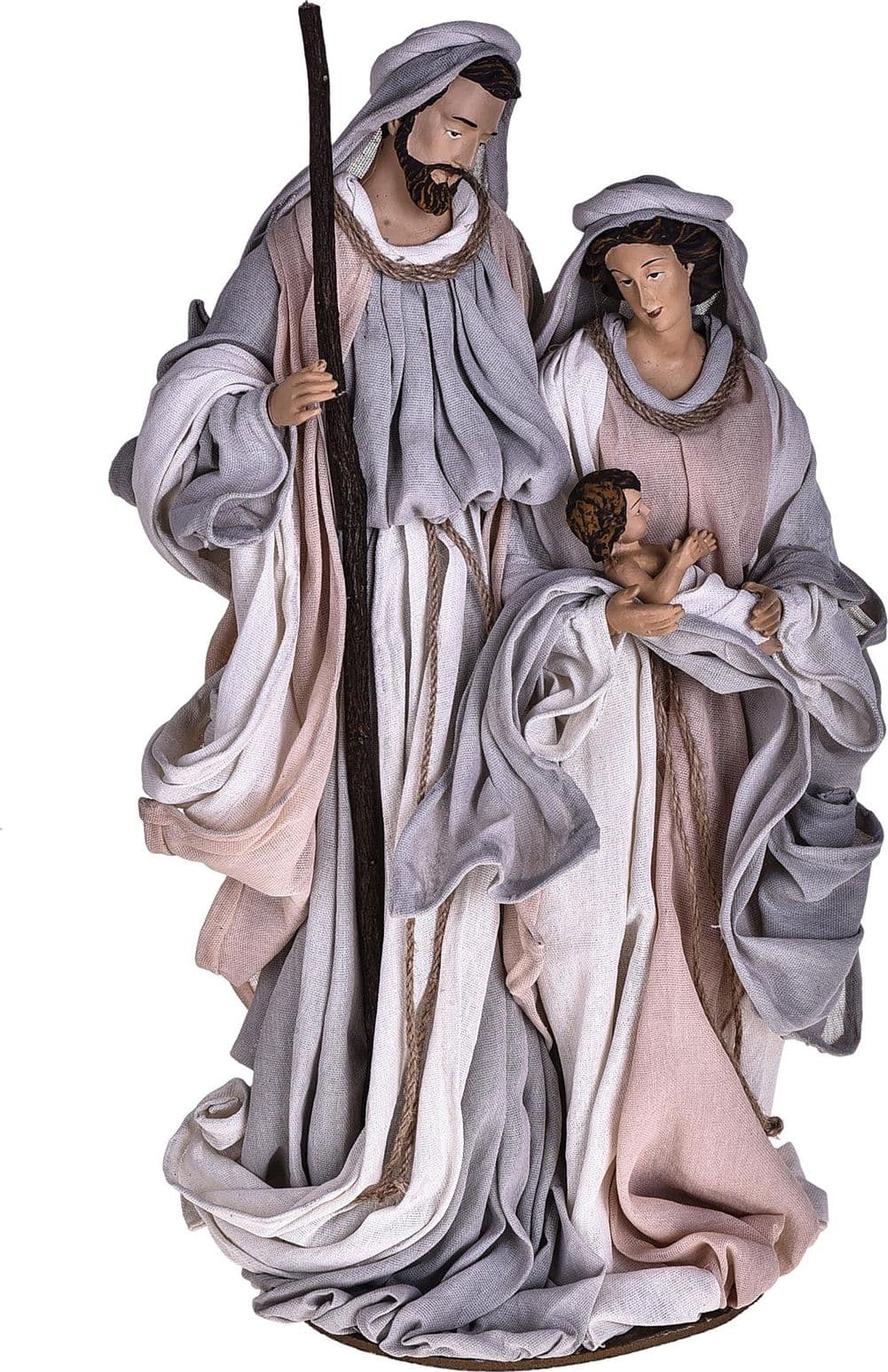 Natività monoblocco per presepe in tessuto decorazione natalizia h 47 cm - 15