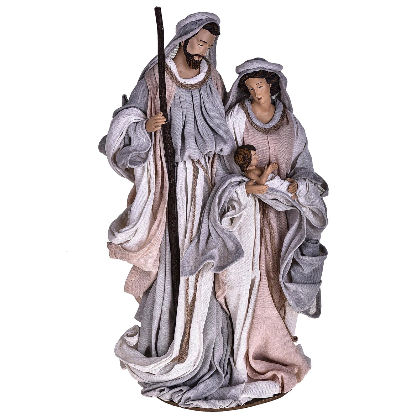Natività monoblocco per presepe in tessuto decorazione natalizia h 47 cm - 15