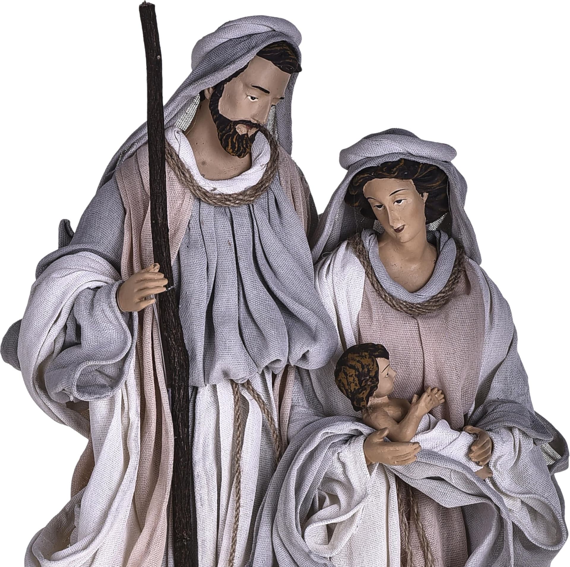 Natività monoblocco per presepe in tessuto decorazione natalizia h 47 cm - 5