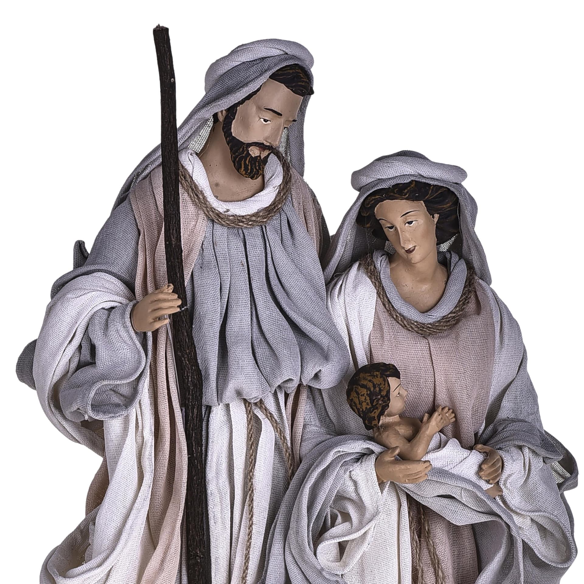 Natività monoblocco per presepe in tessuto decorazione natalizia h 47 cm - 5
