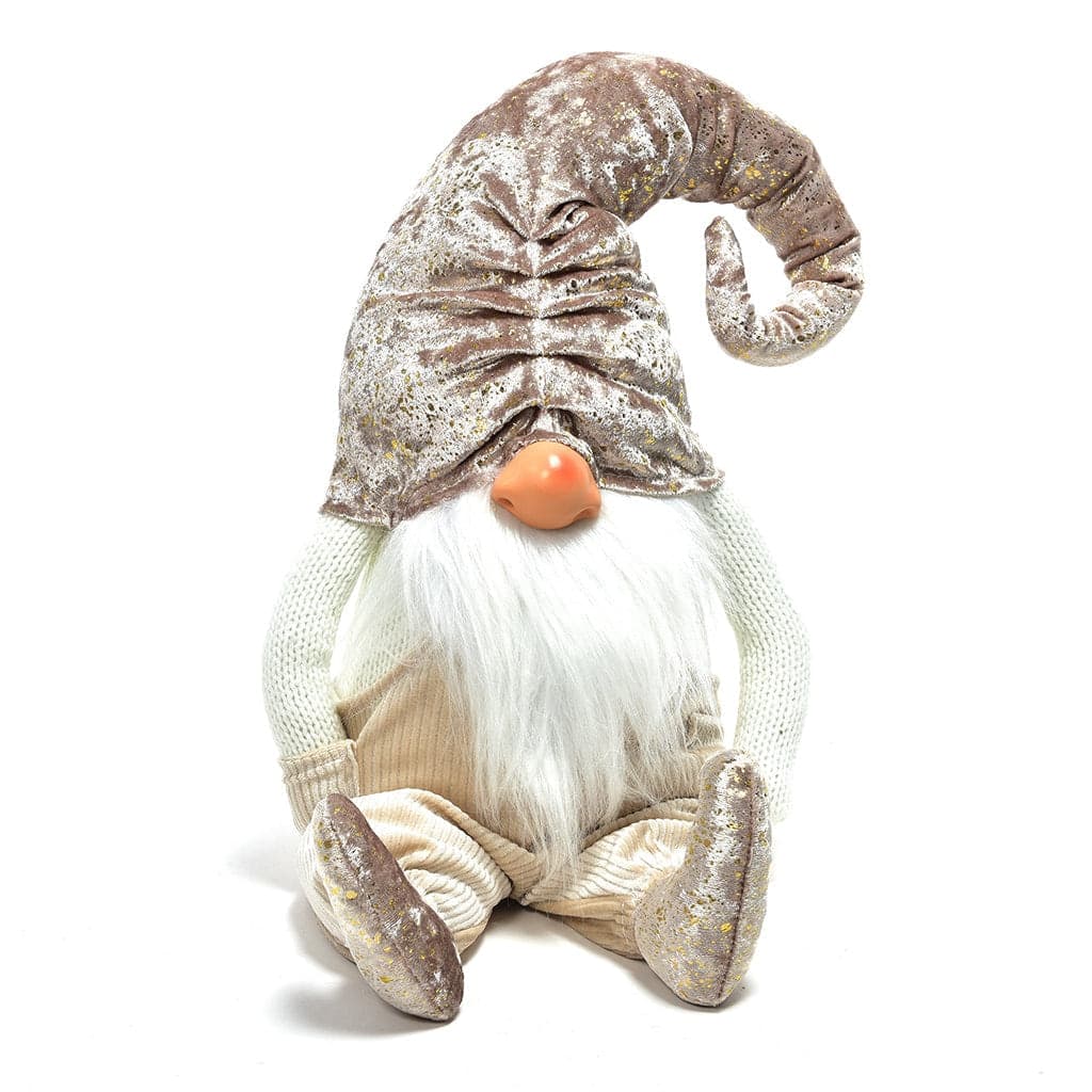 Statuetta di Babbo Natale, in tessuto, nano da giardino decorativo - 2
