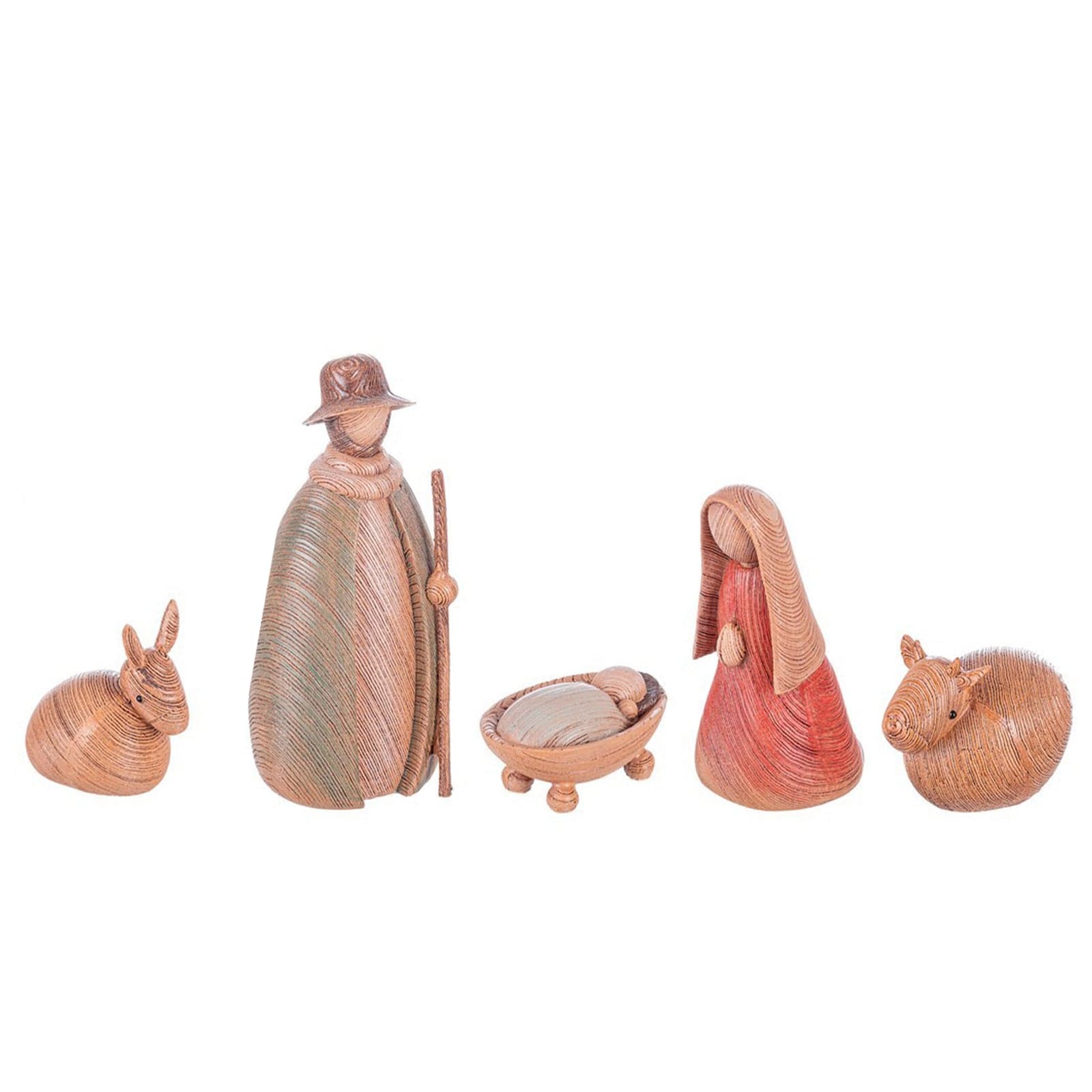 Natività con 3 Re magi, angelo e pastore in resina statue per presepe 11 pz - 2