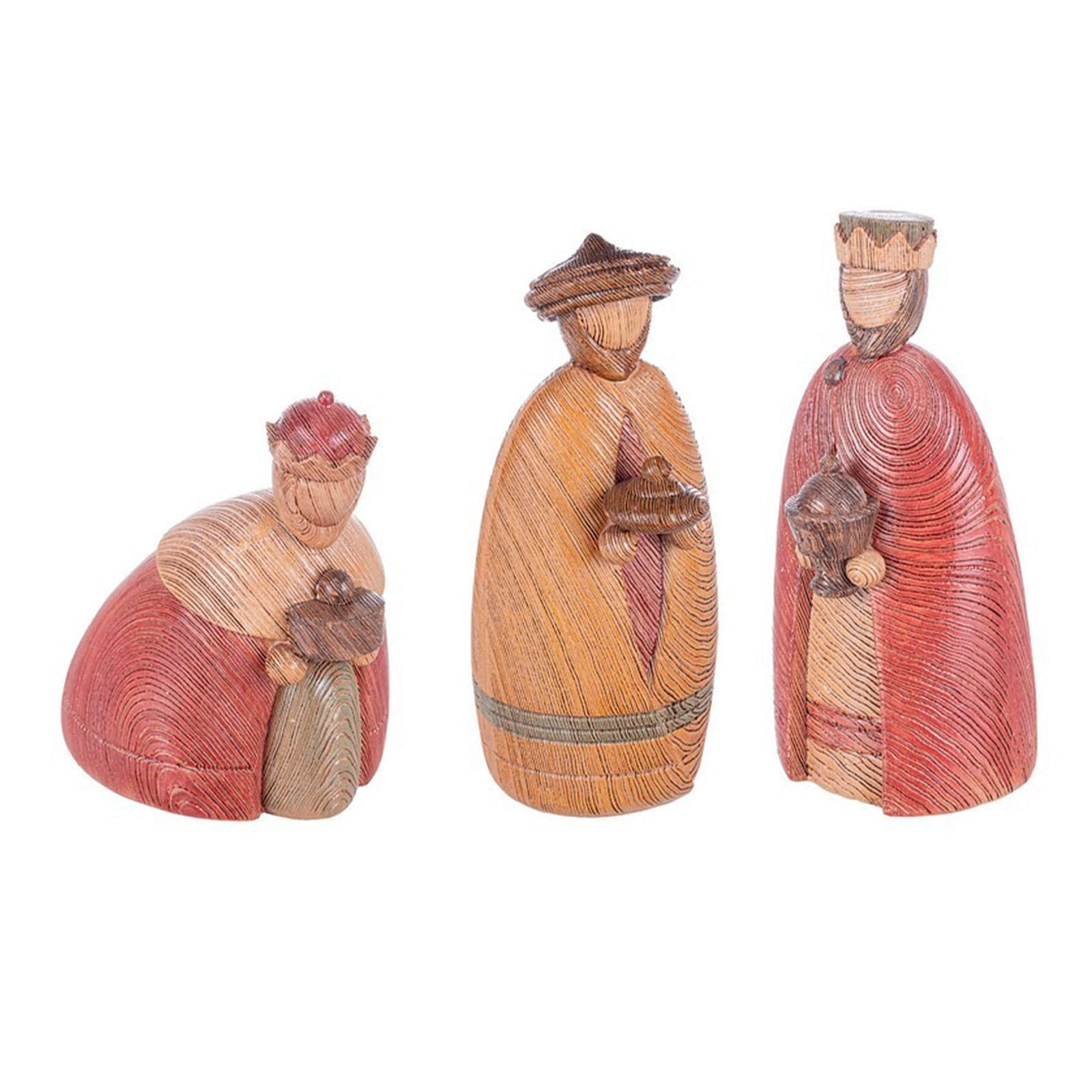 Natività con 3 Re magi, angelo e pastore in resina statue per presepe 11 pz - 3