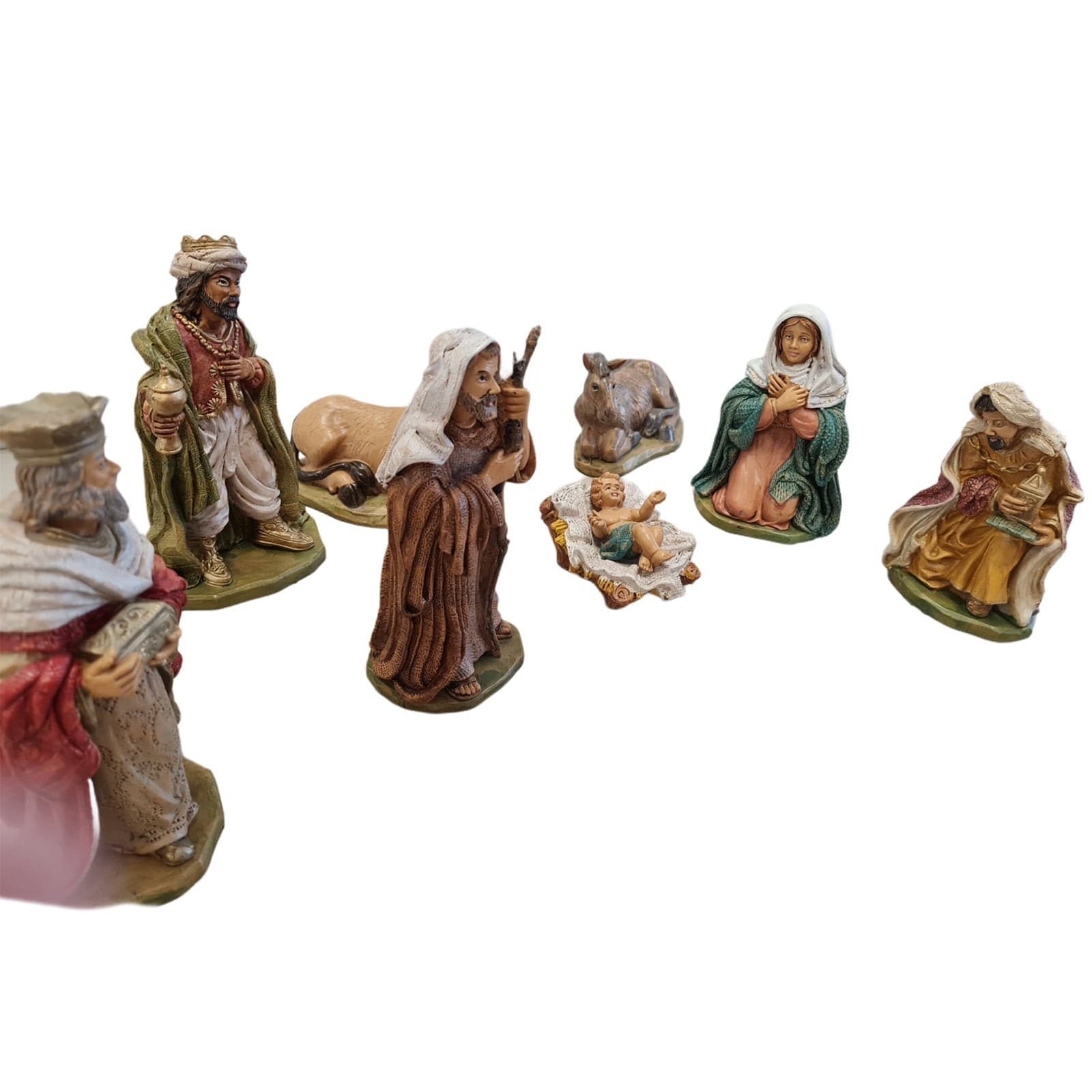 Natività completa con re magi presepe in resina 8 soggetti h 20 cm - 2