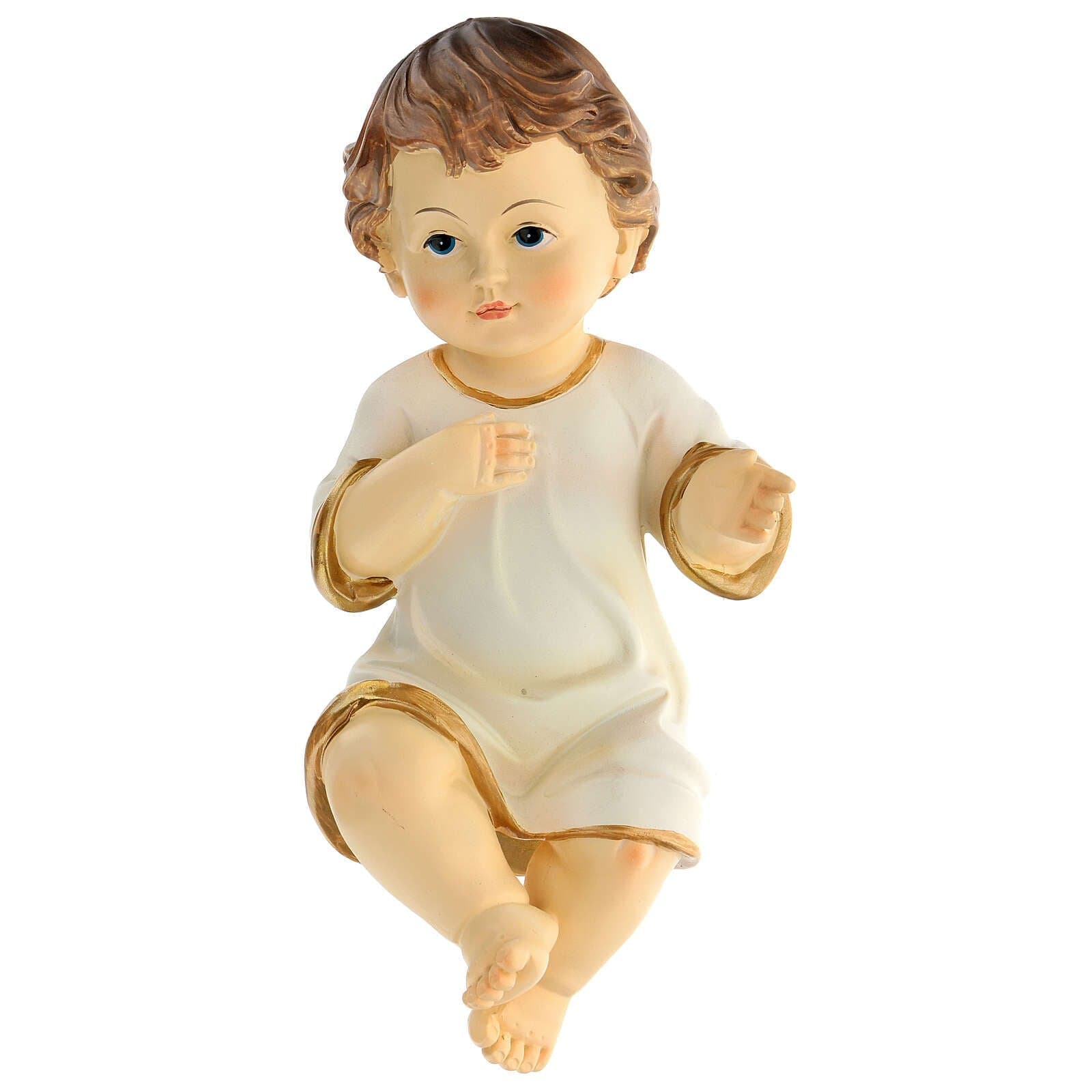 Gesù bambino senza culla bambinello per presepe in poliresina h 19 cm - 4