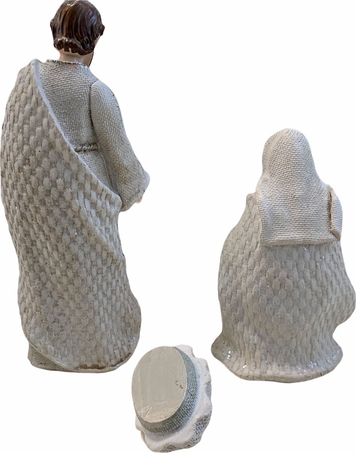 Natività moderna in poliresina Beige per presepe decorazione Natalizia h 17,5 cm - 2