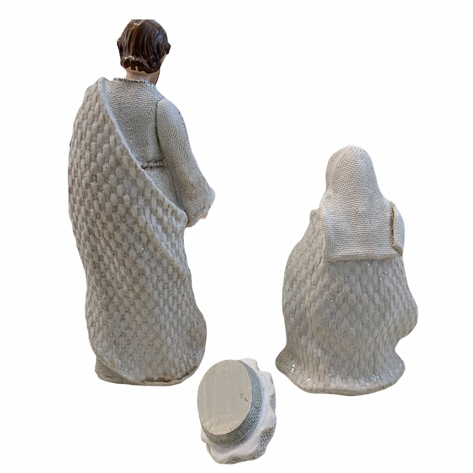 Natività moderna in poliresina Beige per presepe decorazione Natalizia h 17,5 cm - 2