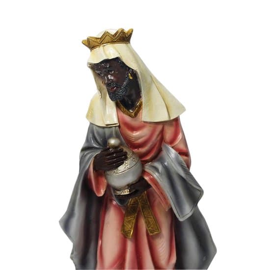 Natività completa con re magi h 40 cm presepe in poli-resina 11 soggetti - 6