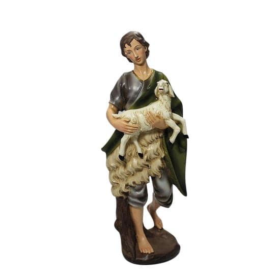 Natività completa con re magi h 40 cm presepe in poli-resina 11 soggetti - 9