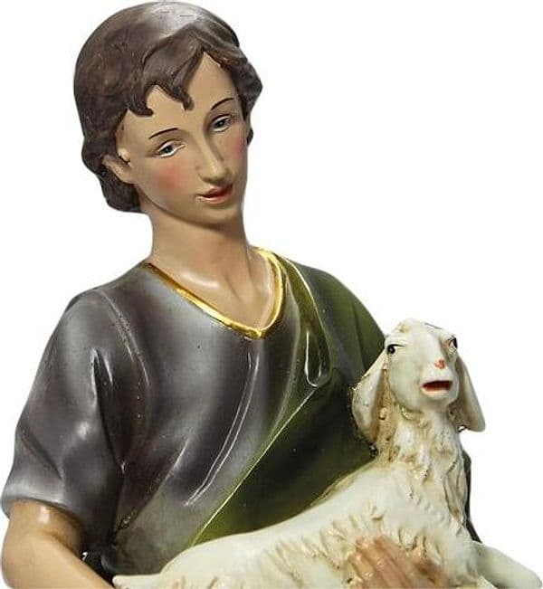 Natività completa con re magi h 40 cm presepe in poli-resina 11 soggetti - 10