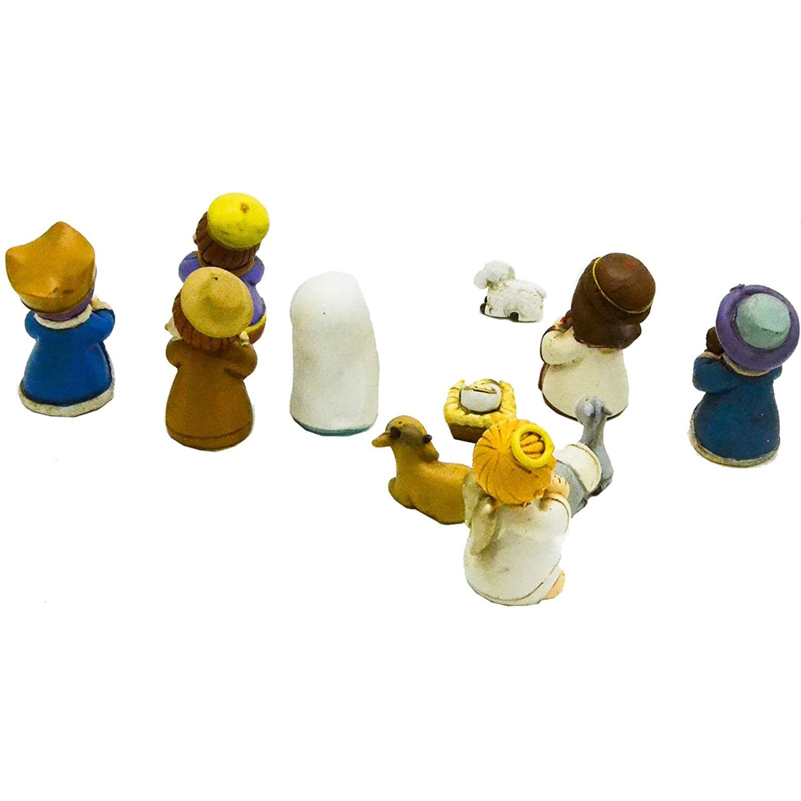 Natività completa con re magi "Tipo Thun" presepe in poliresina 11 soggetti h 7 cm - 2