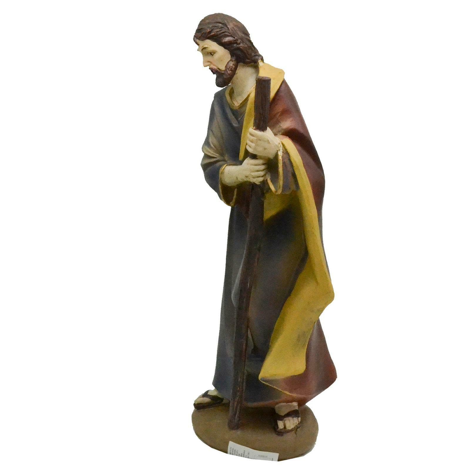 Statuina "San Giuseppe" per presepe natività in poliresina decorata a mano - 2