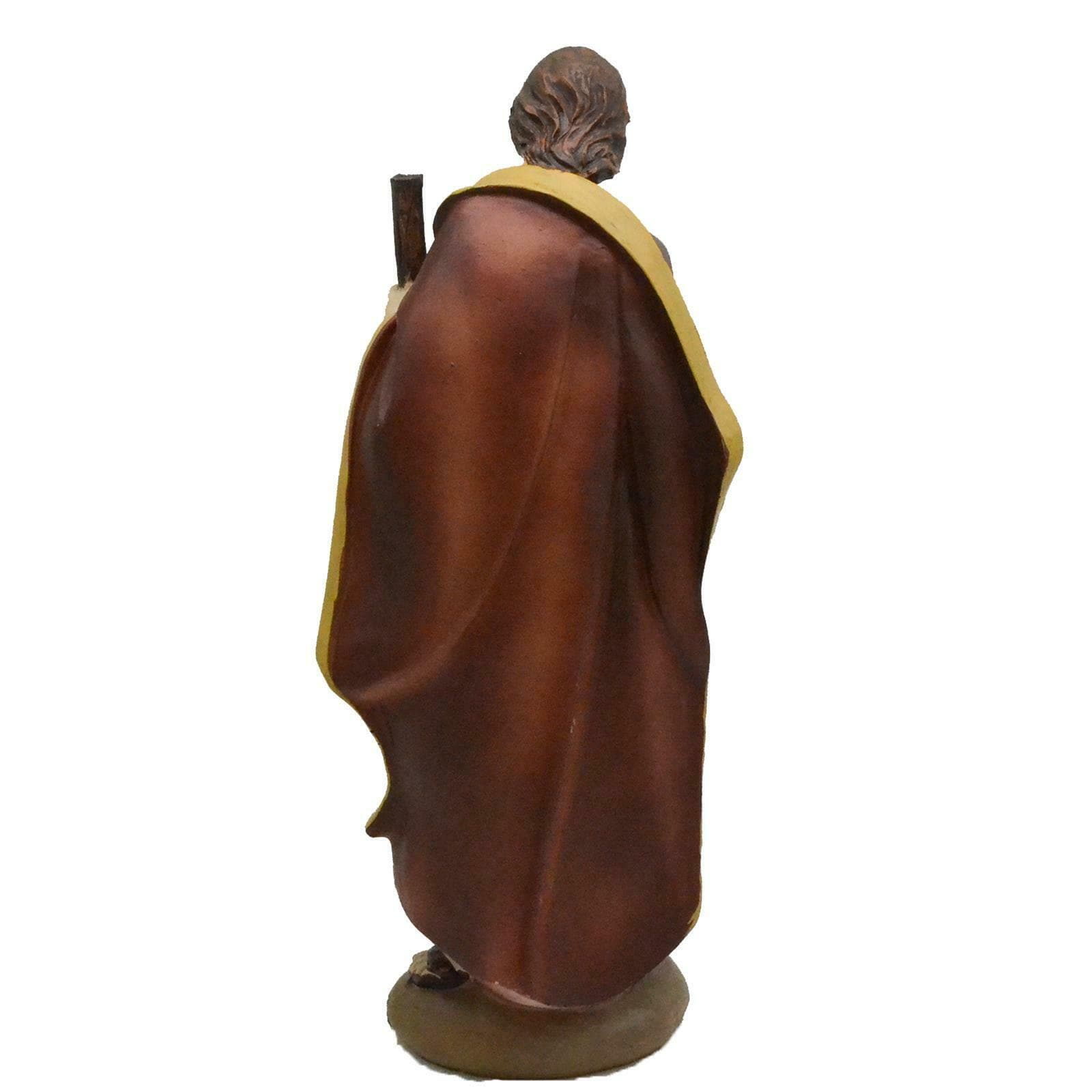 Statuina "San Giuseppe" per presepe natività in poliresina decorata a mano - 4