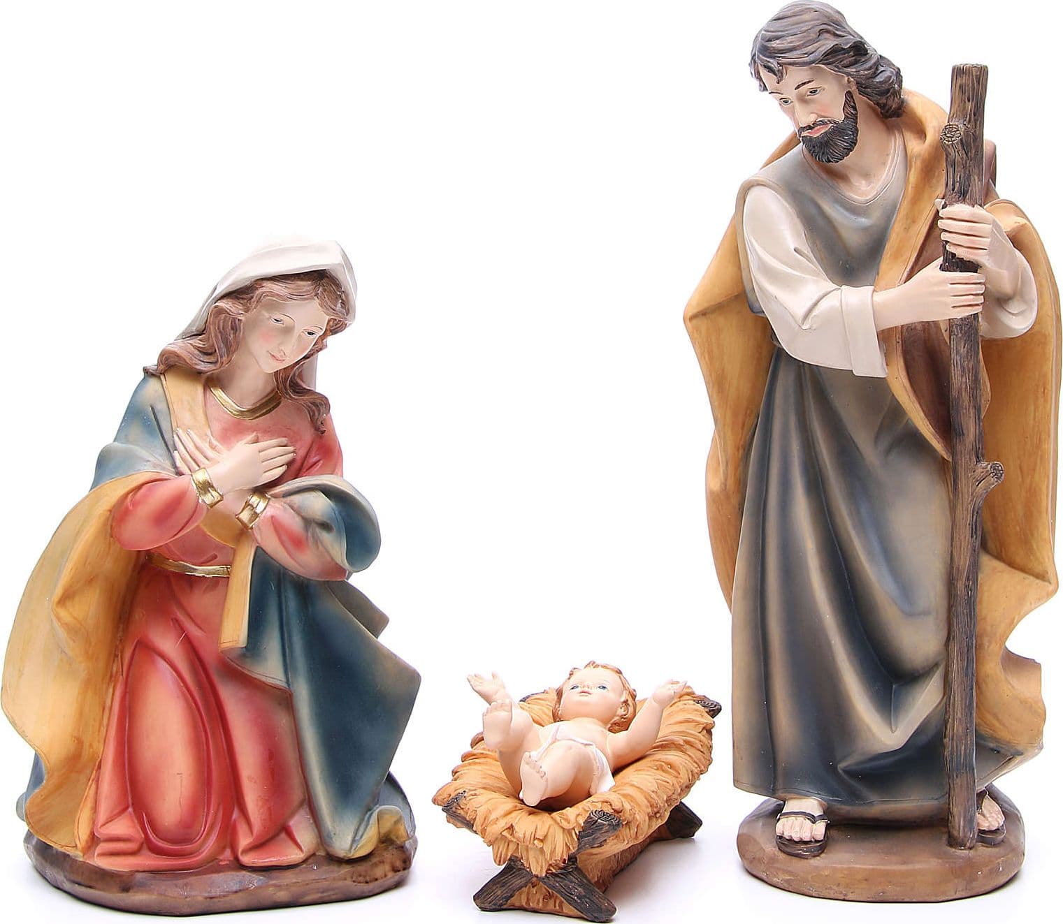 Natività completa con re magi presepe in poliresina 11 soggetti - 2