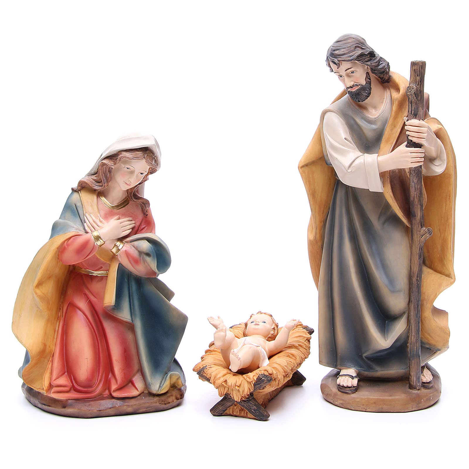 Natività completa con re magi presepe in poliresina 11 soggetti - 2