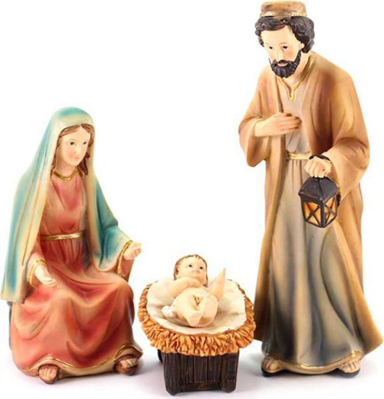 Natività completa con re magi presepe in poliresina 11 soggetti - 2