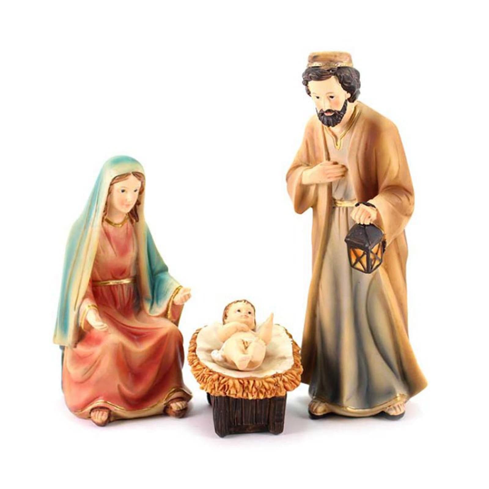 Natività completa con re magi presepe in poliresina 11 soggetti - 2
