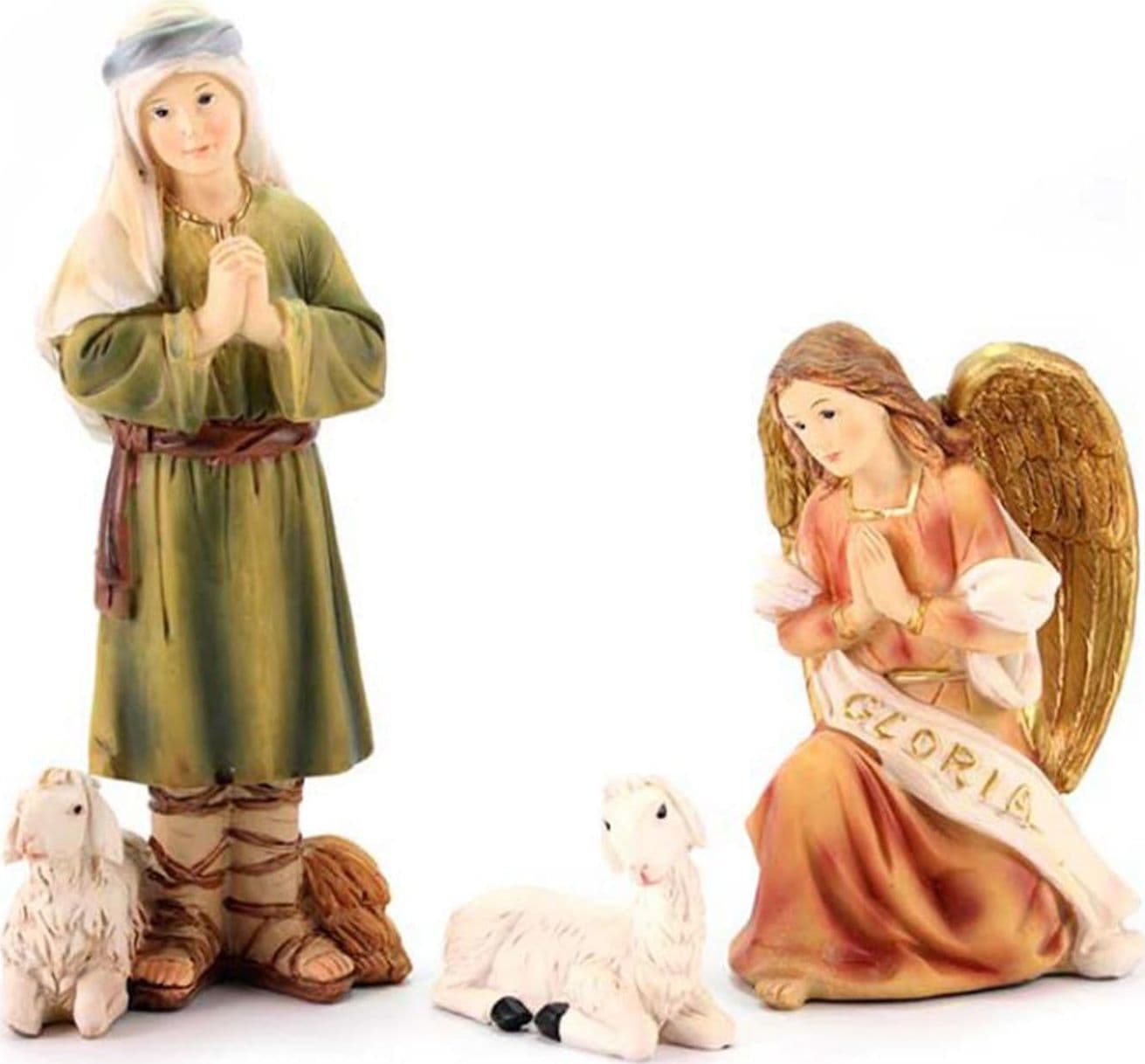 Natività completa con re magi presepe in poliresina 11 soggetti - 4