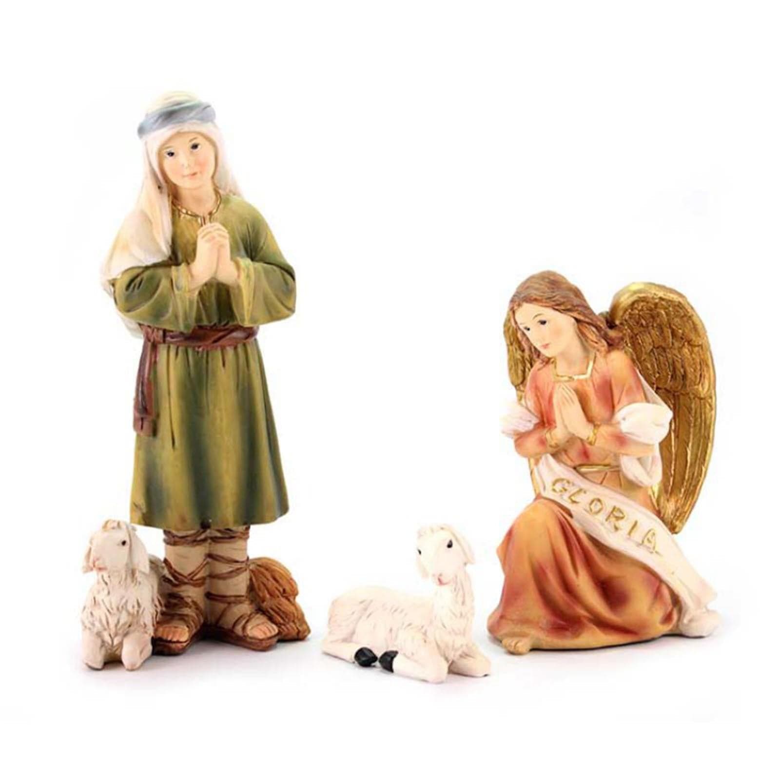 Natività completa con re magi presepe in poliresina 11 soggetti - 4