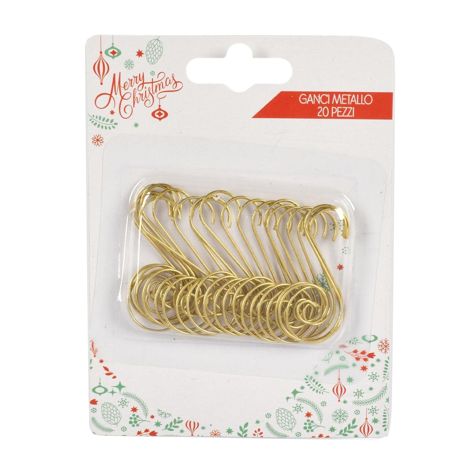 Ganci per palline per albero di Natale in metallo, confezione da 20 pezzi 4 cm - 3