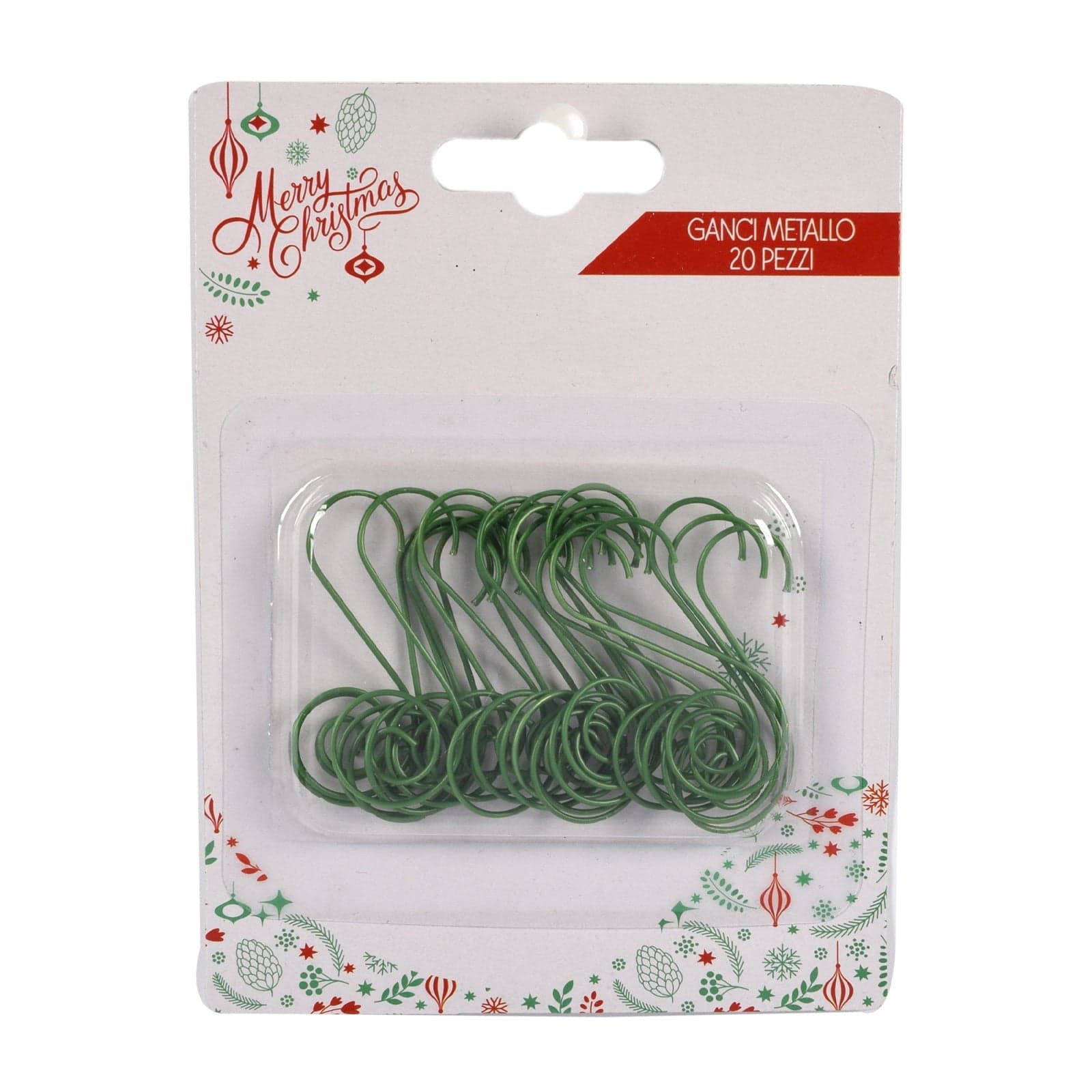 Ganci per palline per albero di Natale in metallo, confezione da 20 pezzi 4 cm - 5