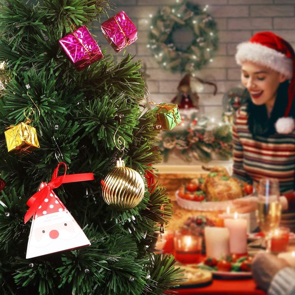 Ganci per palline per albero di Natale in metallo, confezione da 20 pezzi 4 cm - 6