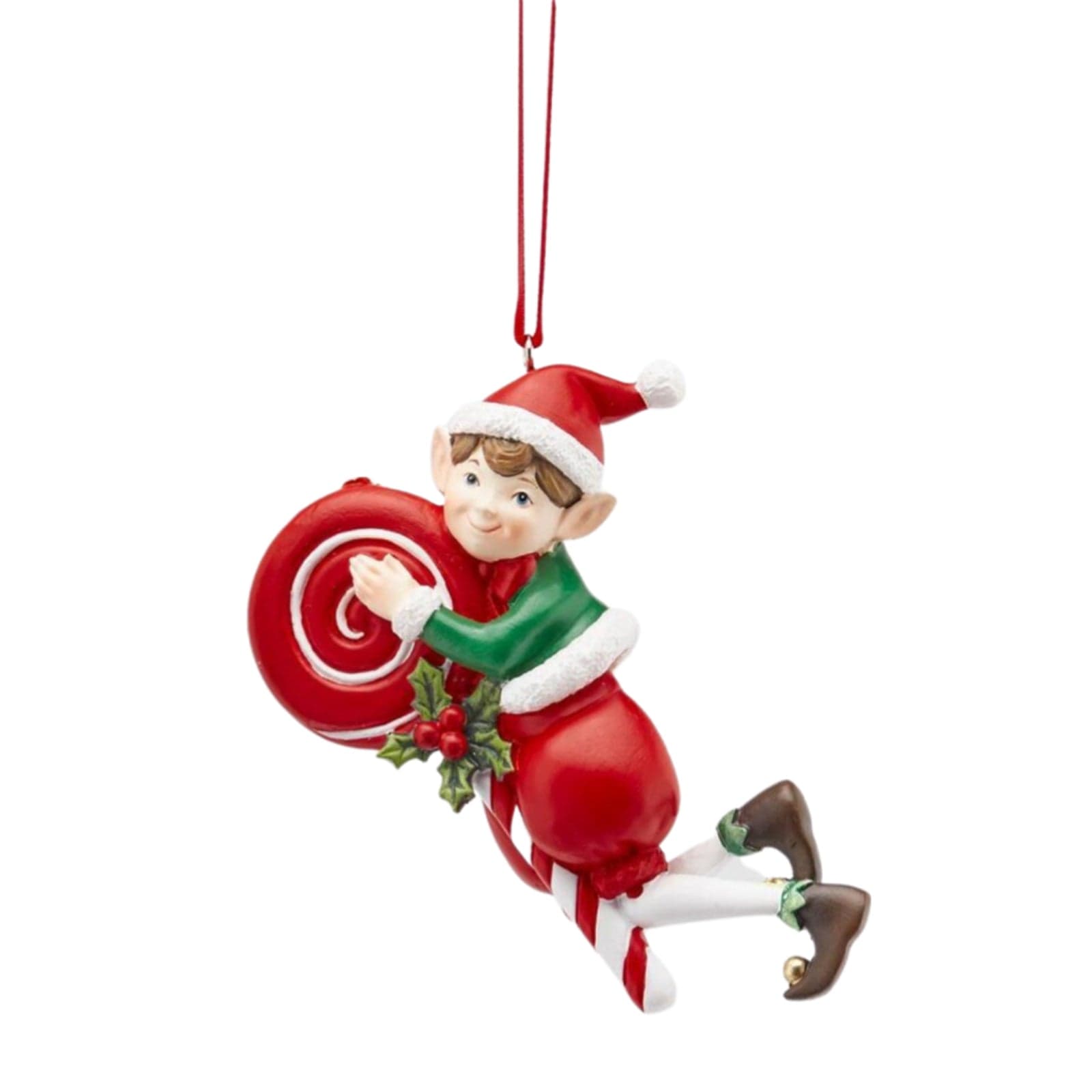 Pendaglio per albero di Natale "Elfi natalizi" appendibili, in poliestere, da 11 cm - 2