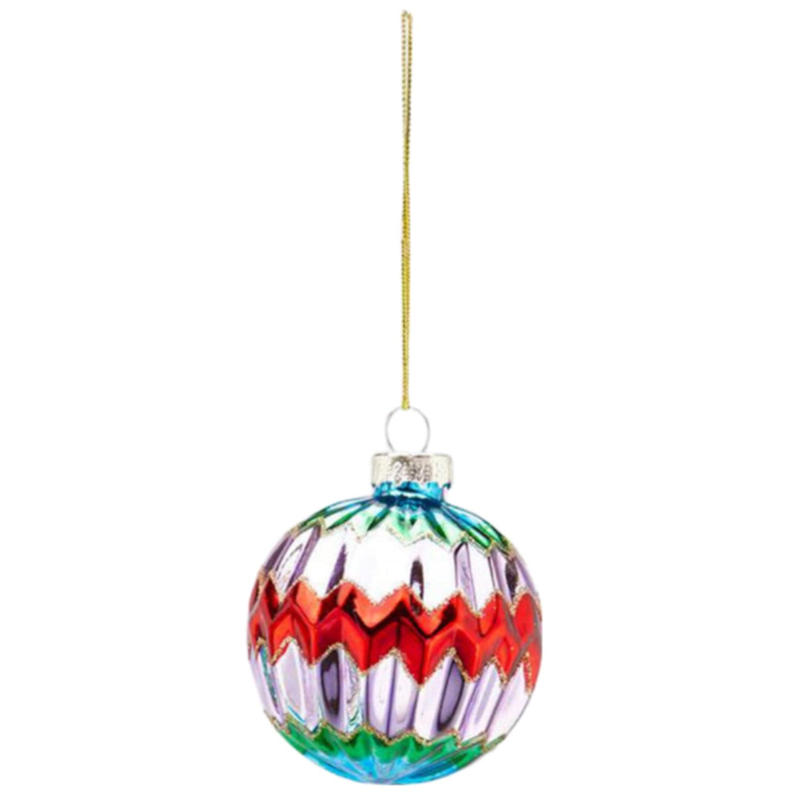 Palline per alberi di Natale in vetro, decorate con forme Ø 6 cm - 3