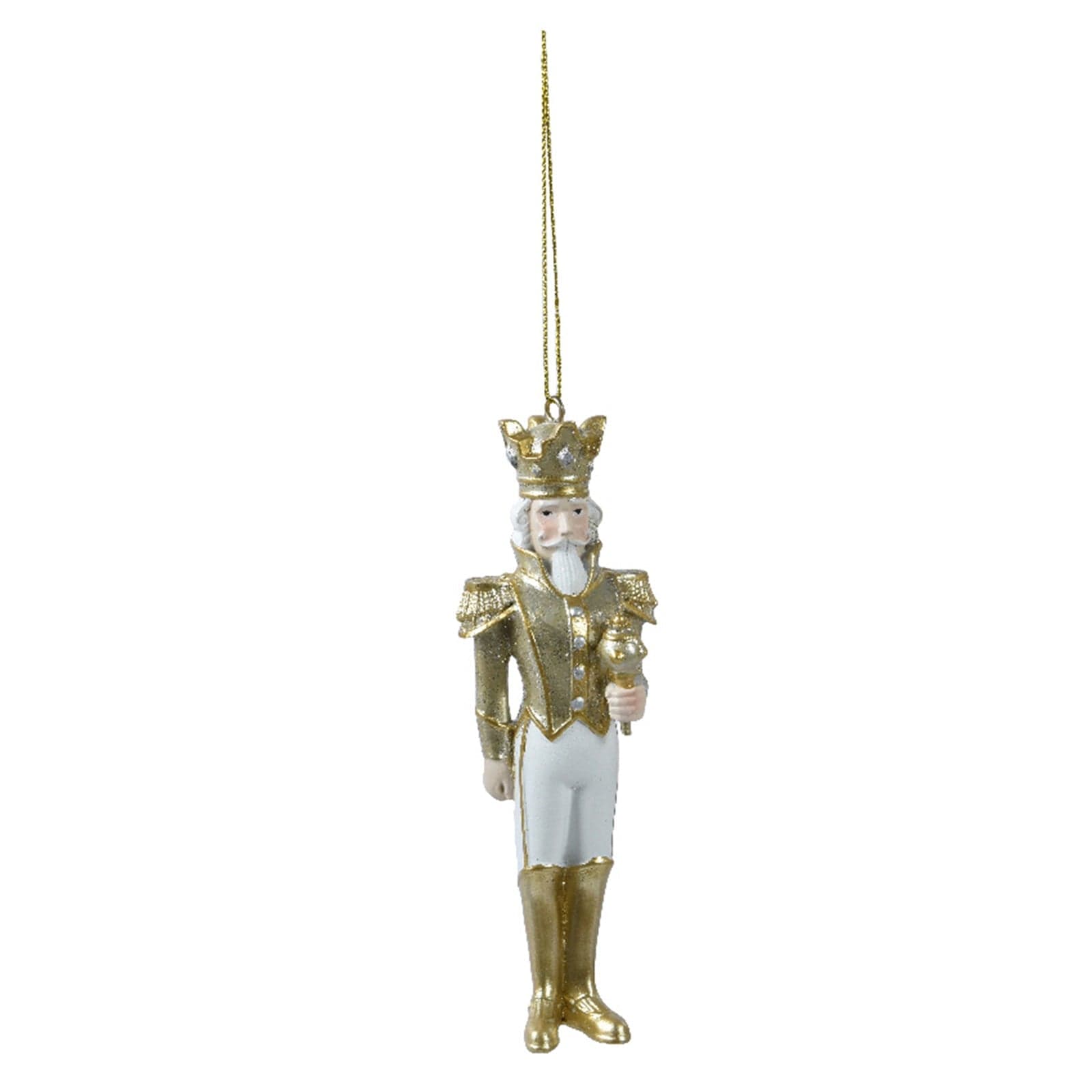 Pendente a forma di Soldato in poliresina, color Oro, per Albero di Natale - 3