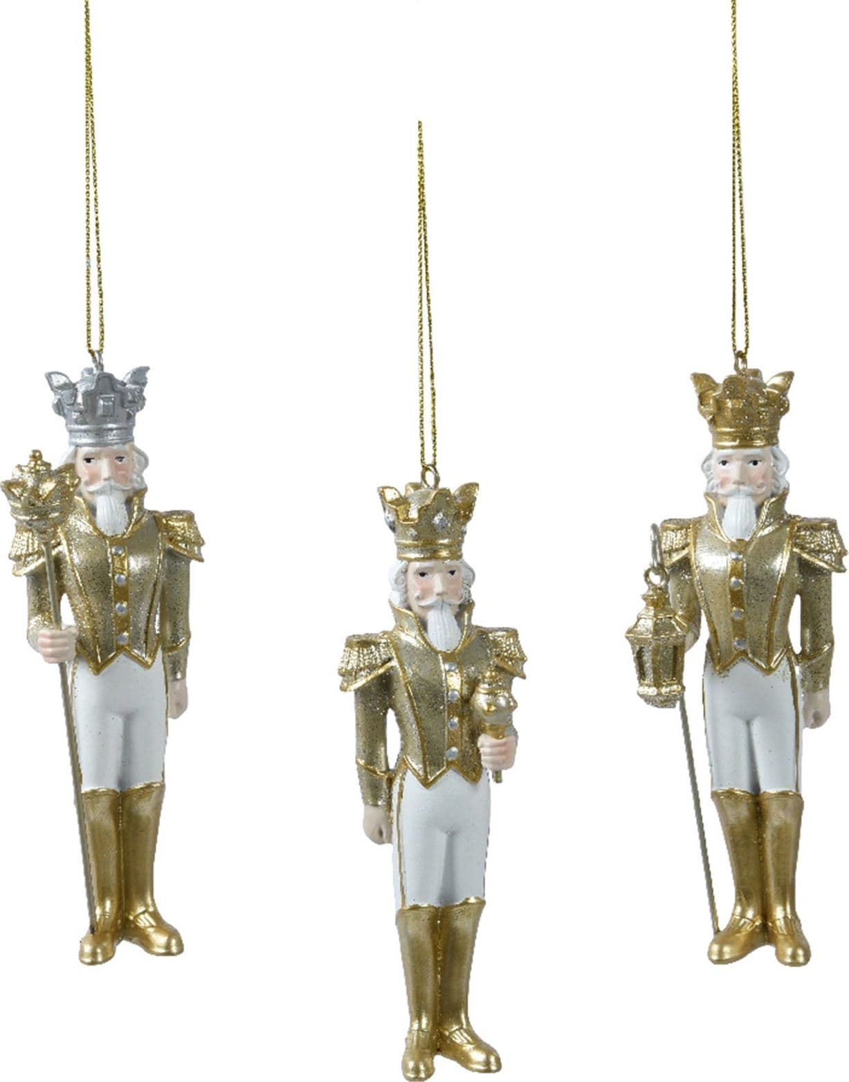Pendente a forma di Soldato in poliresina, color Oro, per Albero di Natale - 4