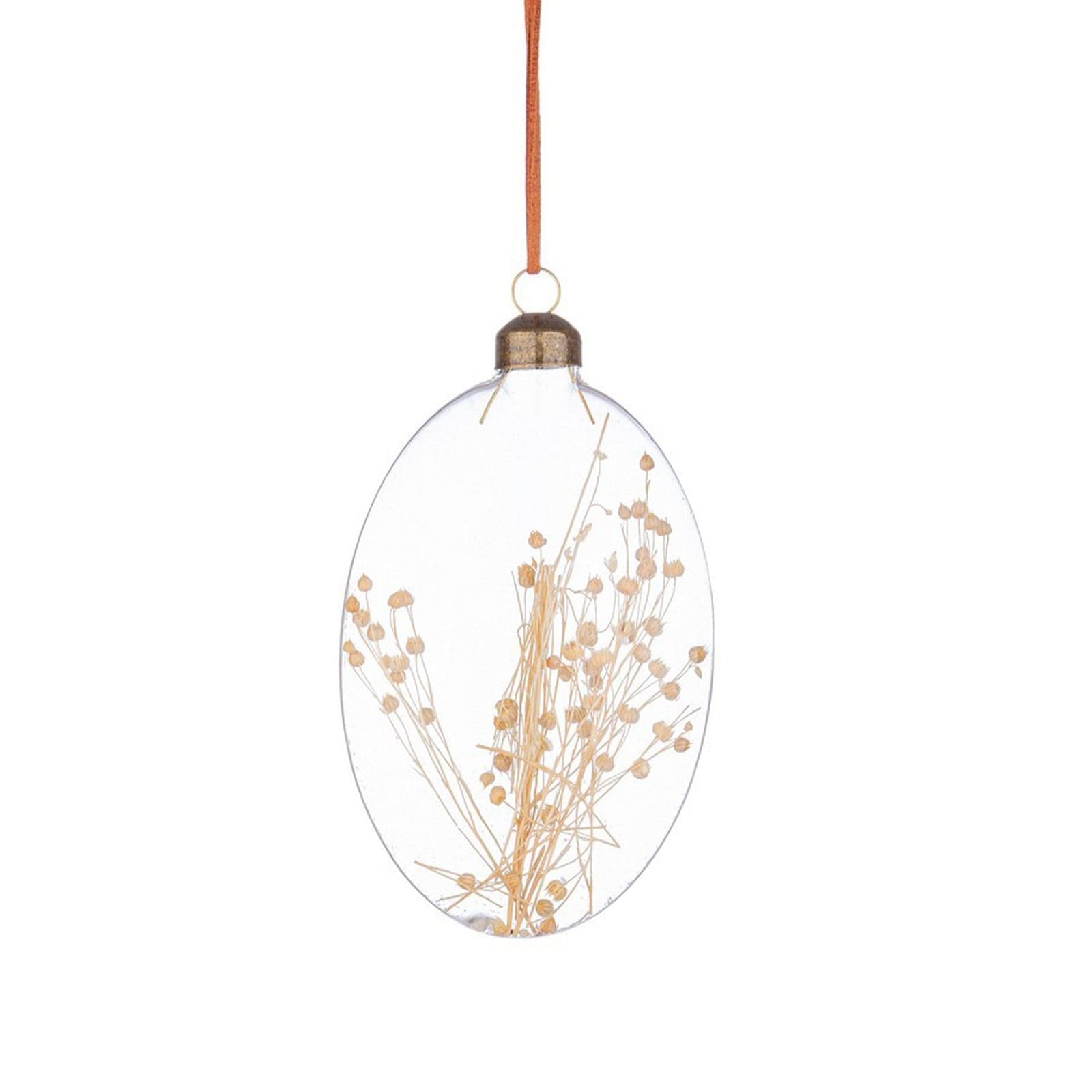 Palline per albero di Natale in vetro trasparente decorate h 13 cm - 2