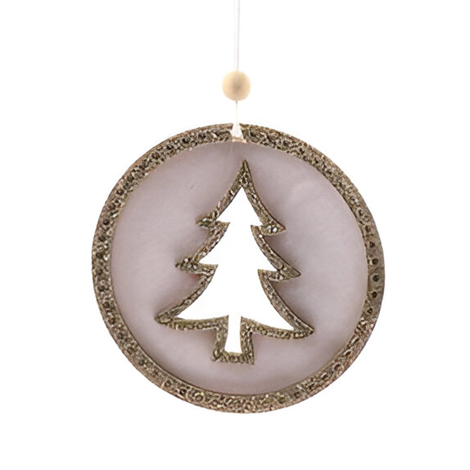 Pendente natalizio per Albero di Natale in legno, confezione da 5 pezzi, Ø 9 cm - 6
