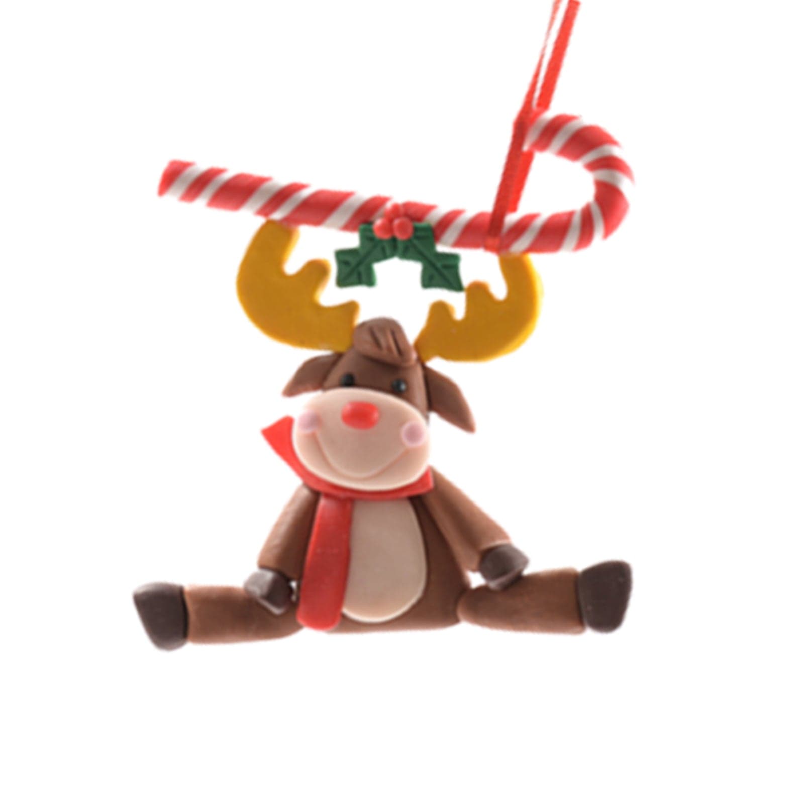 Pendente per albero di Natale in argilla morbida, set da 3 pezzi 9 x 9 x 1,5 cm - 2